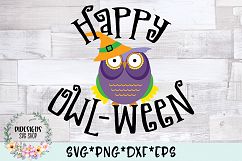 Happy Owl-Ween SVG Cut File Product Image 1
