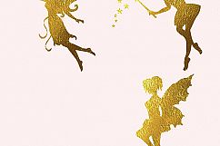 Gold Foil Fairies Clipart Product Image 2