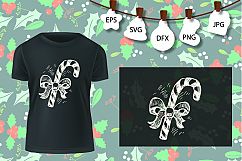 Candy canes sweets Christmas winter holiday magic SVG Product Image 2