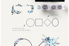 ETERNITY: navy &amp; blue watercolor floral collection Product Image 4