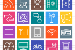 141 IT &amp; Communication Line Multicolor B/G Icons Product Image 2
