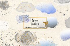 Silver Stardust Clipart Product Image 2