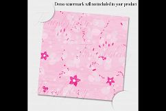 12 Winter Floral Digital Papers in Aloe and Hot Pink Color Product Image 2