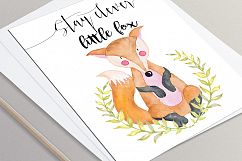 Watercolor Cute Woodland Animals Product Image 4