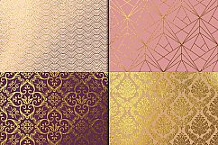 Blush Pink and Gold Foil Digital Paper Product Image 4