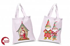 Christmas gnomes clipart watercolor AMB-1543 Product Image 3