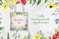 WATERCOLOR herbs, leaves, poppy, wild flowers Product Image 6
