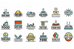 Food courts breakfast logo vector flat Product Image 1