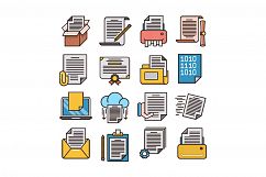 Document icons set Product Image 1