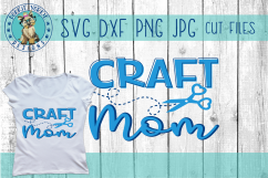 Craft Mom - heart, crafty, scissor, SVG Cut File Product Image 1