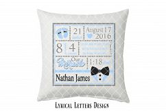 Our Miracle Baby Boy 1 Samuel 1:27 Birth Stats SVG Cutting File LL121D  SVG DXF FCM EPS AI JPG PNG Product Image 2