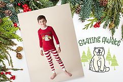 Wakeful Bear Christmas Family Pajama SVG Cut File Set Product Image 4