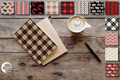 Lumberjack digital paper, lumberjack scrapbook paper, rustic digital paper, plaid, gingham, buffalo,moose paper, instant download, AMB-1871 Product Image 5