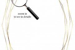Gold Polygonal Geometric Frames Clipart Product Image 3