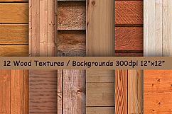 12 Wood Grain Textured Papers / Backgrounds Product Image 1