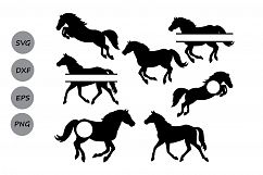 Horse svg files, Horse Monogram, Horse clipart, Horses Svg Cut Files, files for Silhouette, Files for Cricut, Horse silhouette, svg dxf eps. Product Image 2