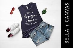 Midnight Navy Bella Canvas 8803 Tank Top Mockup Product Image 1