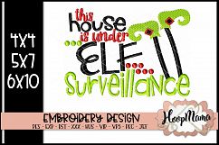 This House Is Under Elf Surveillance - Christmas Embroidery Product Image 1