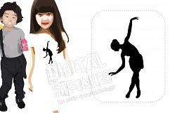 Ballerina Ballet Dance Machine Embroidery Design 3 Sizes Product Image 1