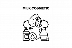 Milk Cosmetic Vector Black Illustration Product Image 1