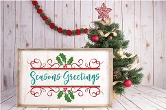 Seasons Greetings SVG - Christmas SVG Cut File - DXF PNG EPS Product Image 2