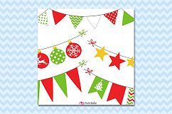 Christmas Bunting banners clipart Product Image 3