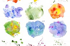 Watercolor Texture Clipart Watercolor background Hand drawn Watercolor clipart Digital paper Watercolor splash Blot Drop Scrapbooking PNG Product Image 2