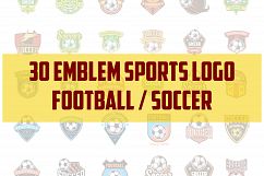 30 football / soccer emblem sports logo  Product Image 1