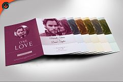 Retro Wedding Program Photoshop Template Product Image 4