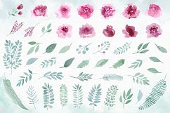 Watercolor floral marsala Product Image 2