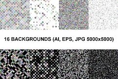 128 Seamless Square Backgrounds (AI, EPS, JPG 5000x5000) Product Image 3