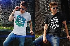 Male T-Shirt Fashion Mock-Up Product Image 2