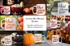 Autumn mug mock-up bundle - 8 jpeg mockups Product Image 1