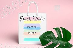 Brush Strokes Clip Art. Pastel. Soft pastel colors: soft pink, mint green, grey blue, soft yellow, beige, purple. Digital Design Resource. Product Image 2