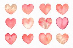 Hearts Watercolor Graphic Set Product Image 6