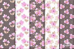 Flower fuchsia patterns watercolor Product Image 3