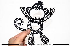 Mr and Mrs Monkey paper cut SVG / DXF / EPS files Product Image 5