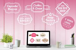 branding kit with pink backgrounds, pink mockups Product Image 5