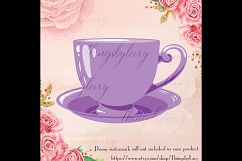 100 Tea Cup Clip Arts, Garden Party, Tea Party, Tea Time Product Image 4