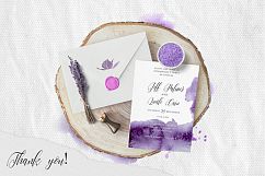 Ultra Violet Watercolor Wedding Invitation suite Product Image 4