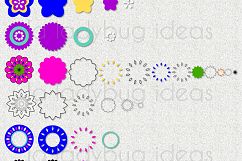Flowers, mandalas and monogram frames creator pack.  Product Image 3