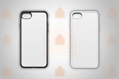 iPhone 8 2d Rubber Flex Case Design Mockup Back Product Image 2