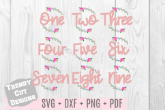 Bundle, Flower Wreath Birthday Set SVG Product Image 1