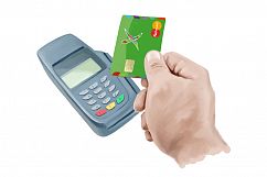 POS terminal hand painting vector Product Image 1