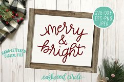 Merry and Bright Hand Lettered SVG Product Image 2