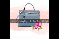 12 Painted Luxury Bags Clip Arts, Fashion and Roses Clip Art Product Image 3