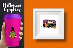 Camper Caravan RV teepee tent camping Halloween graphics Product Image 2