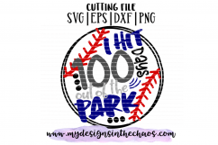100 days of School SVG | School SVG | Baseball SVG | Silhouette | Cricut | PNG DXF EPS Product Image 2