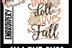 This Doll Loves Fall- Thanksgiving Embroi Product Image 2