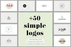 50 Simple Logos &amp; 3 business cards Product Image 1